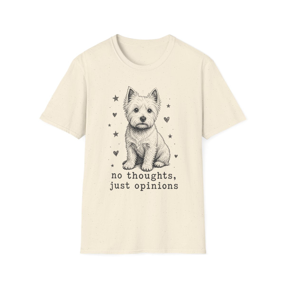 No Thoughts Just Opinions Tee - Natural