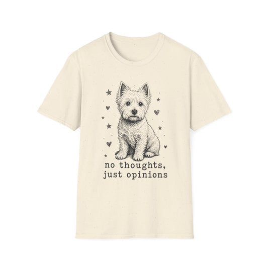 No Thoughts Just Opinions Tee - Natural