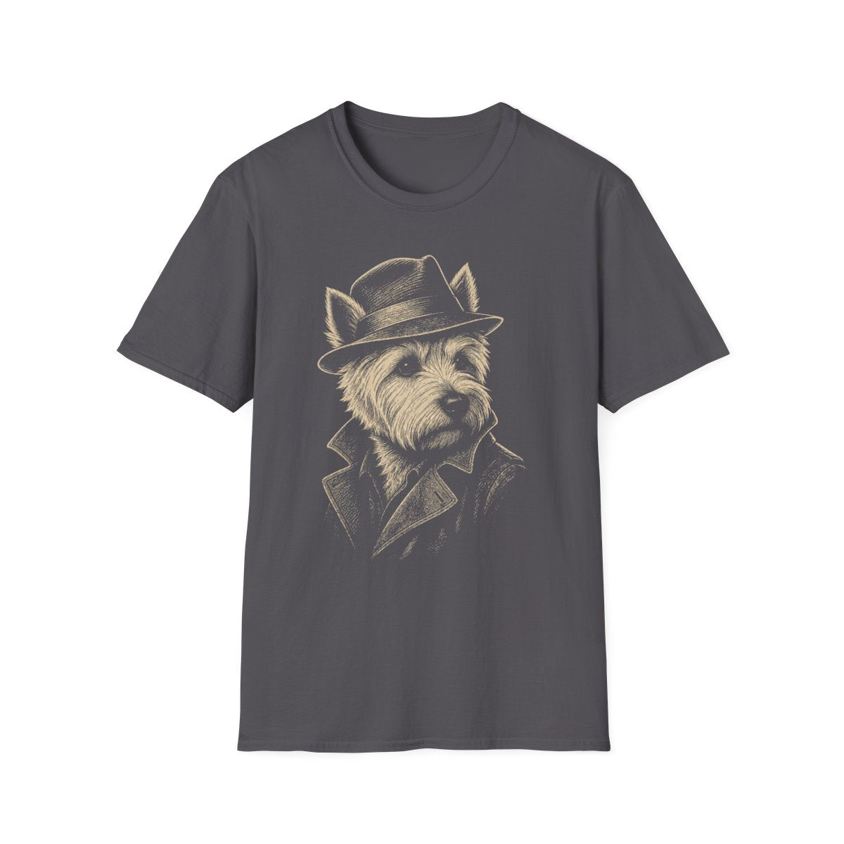 Noir Westie Tee - Charcoal