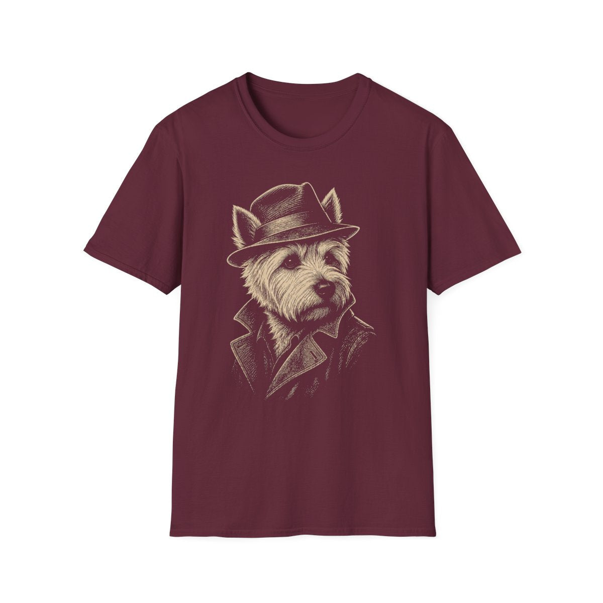 Noir Westie Tee - Maroon