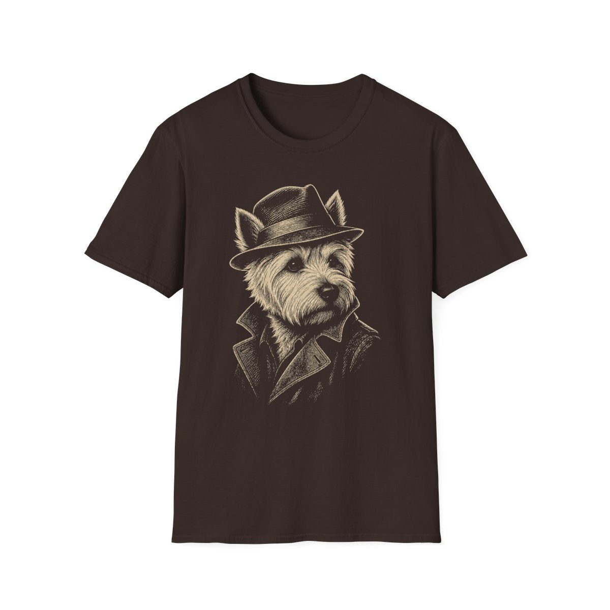 Noir Westie Tee - Dark Chocolate
