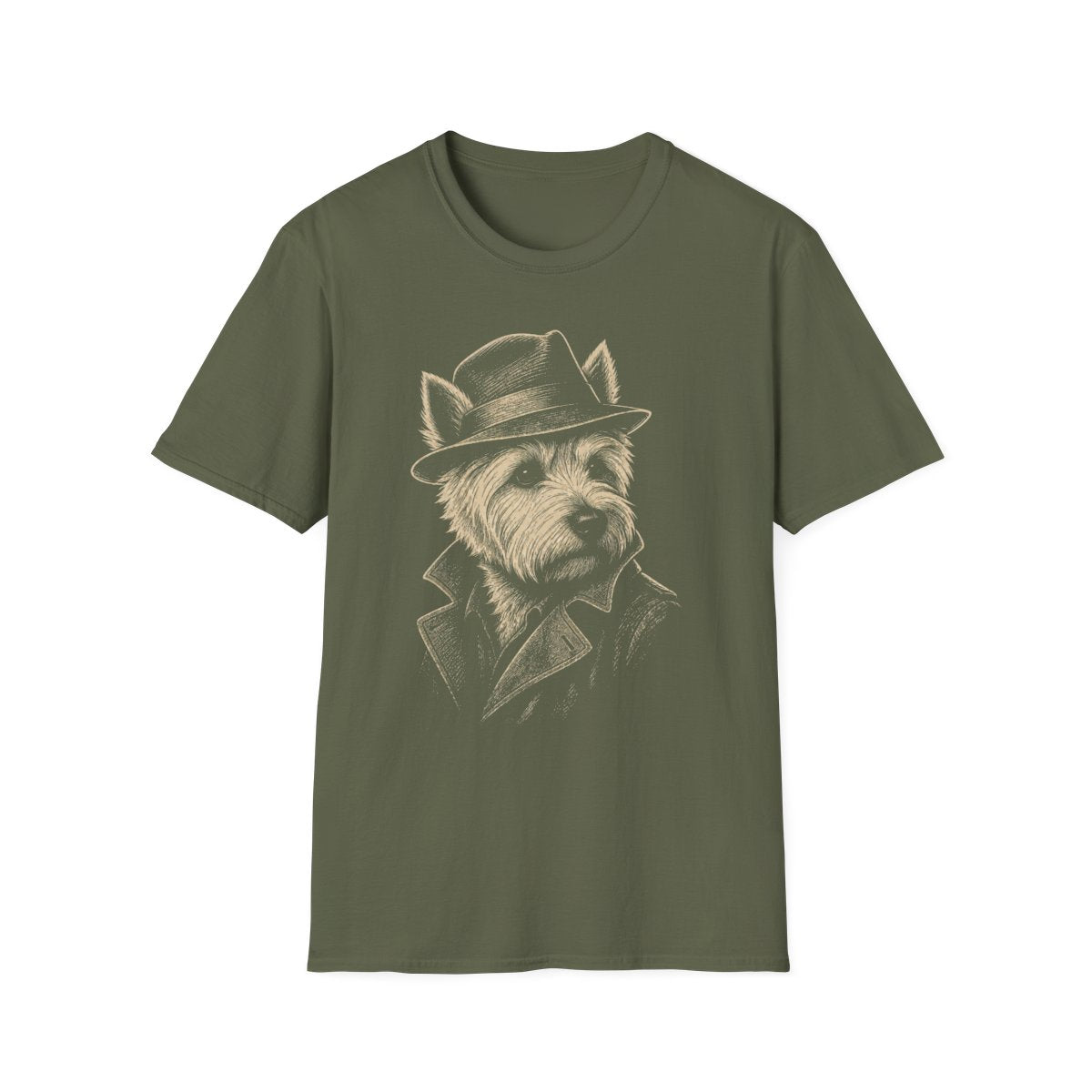 Noir Westie Tee - Military Green