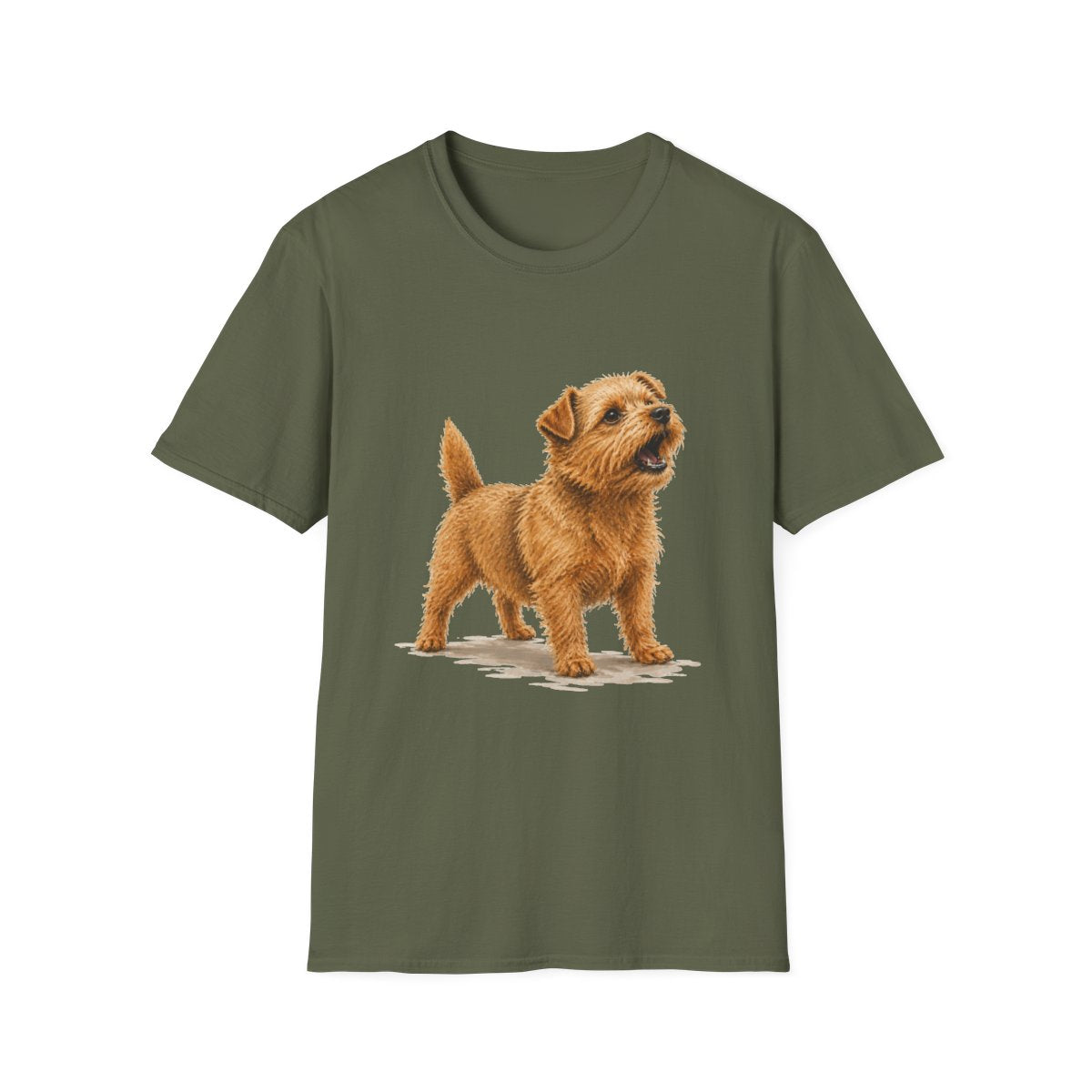 Norfolk Terrier Head Of Security Tee - Military Green
