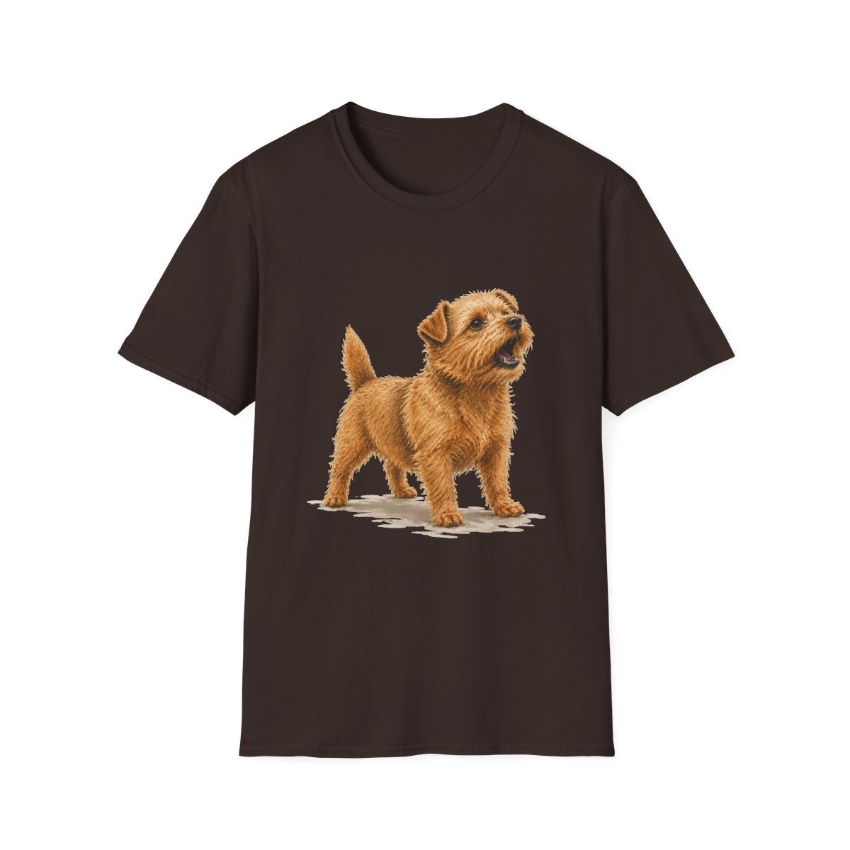 Norfolk Terrier Head Of Security Tee - Dark Chocolate