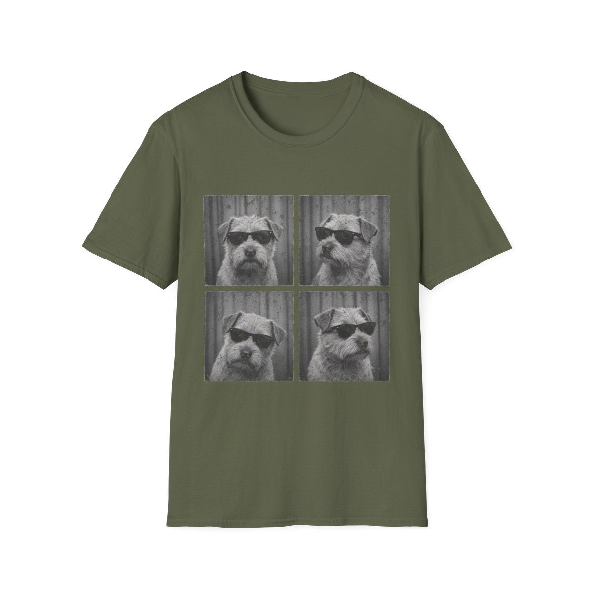 Norfolk Terrier Photo Booth Tee - Military Green