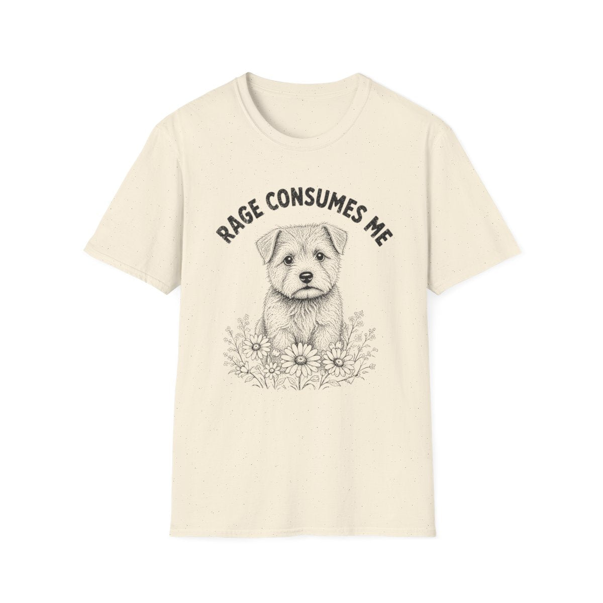 Norfolk Terrier Rage Consumes Me Tee - Natural