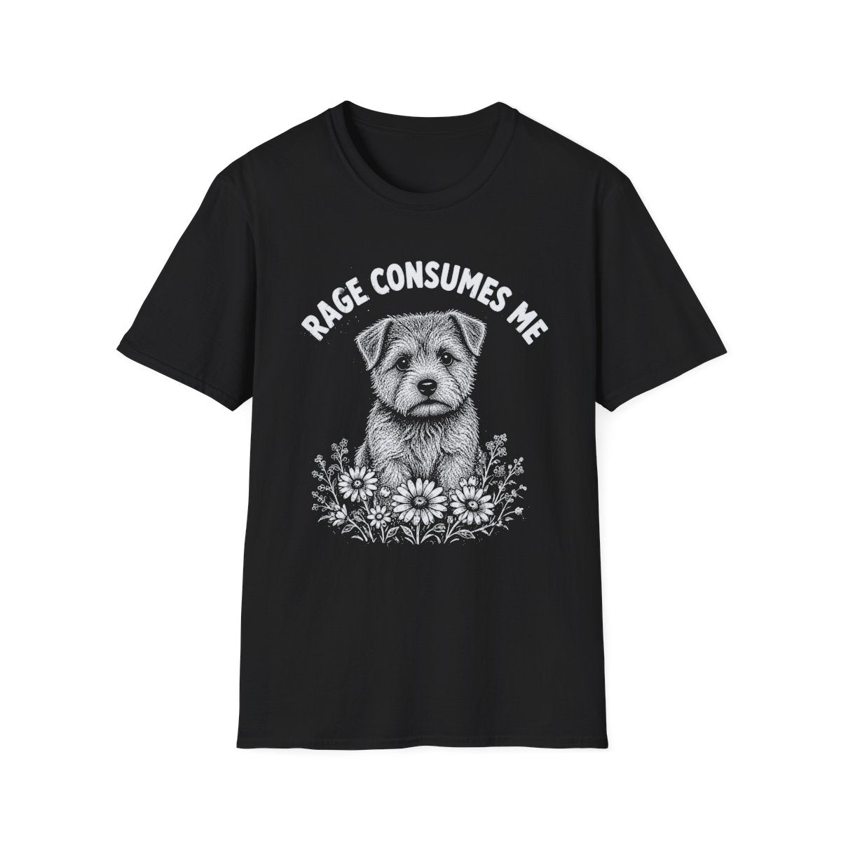 Norfolk Terrier Rage Consumes Me Tee - Black