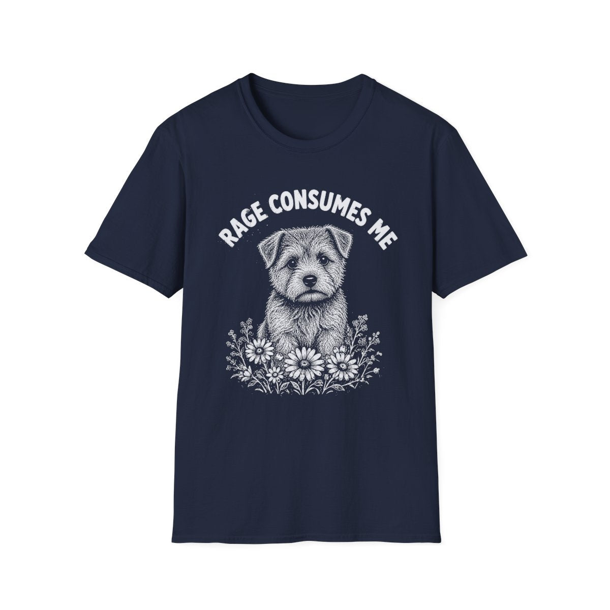 Norfolk Terrier Rage Consumes Me Tee - Navy
