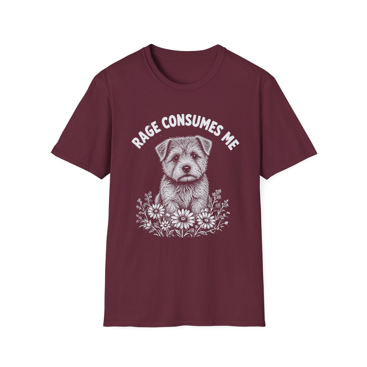 Norfolk Terrier Rage Consumes Me Tee - Maroon