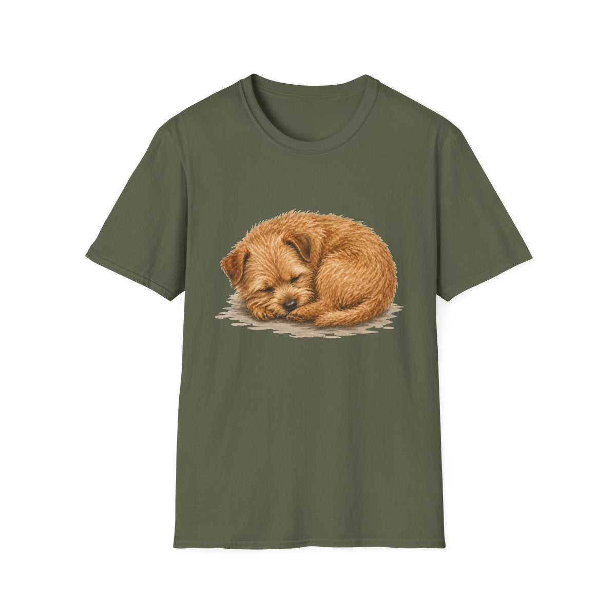 Norfolk Terrier Rest At Last Tee - Military Green