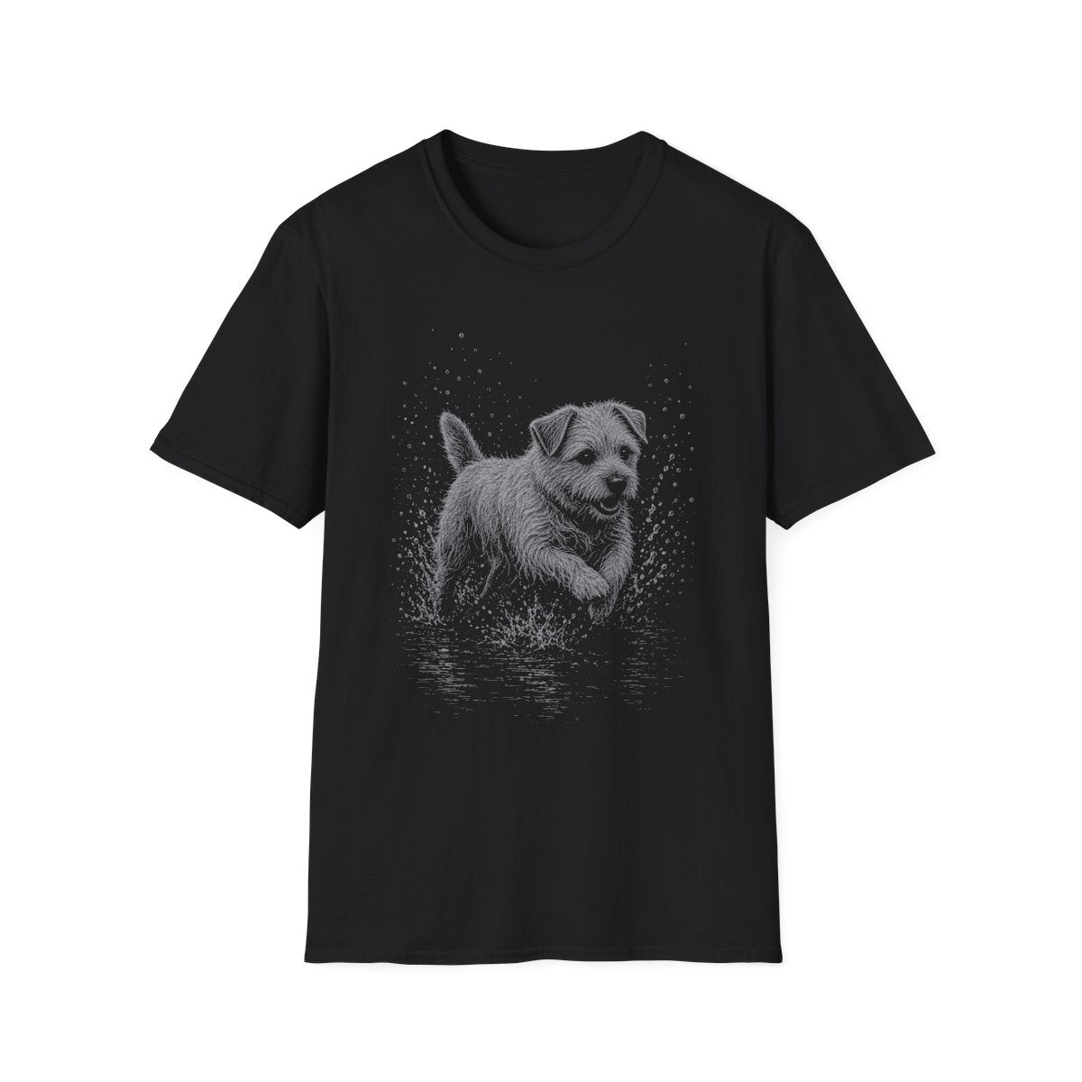 Norfolk Terrier Water Run Tee - Black