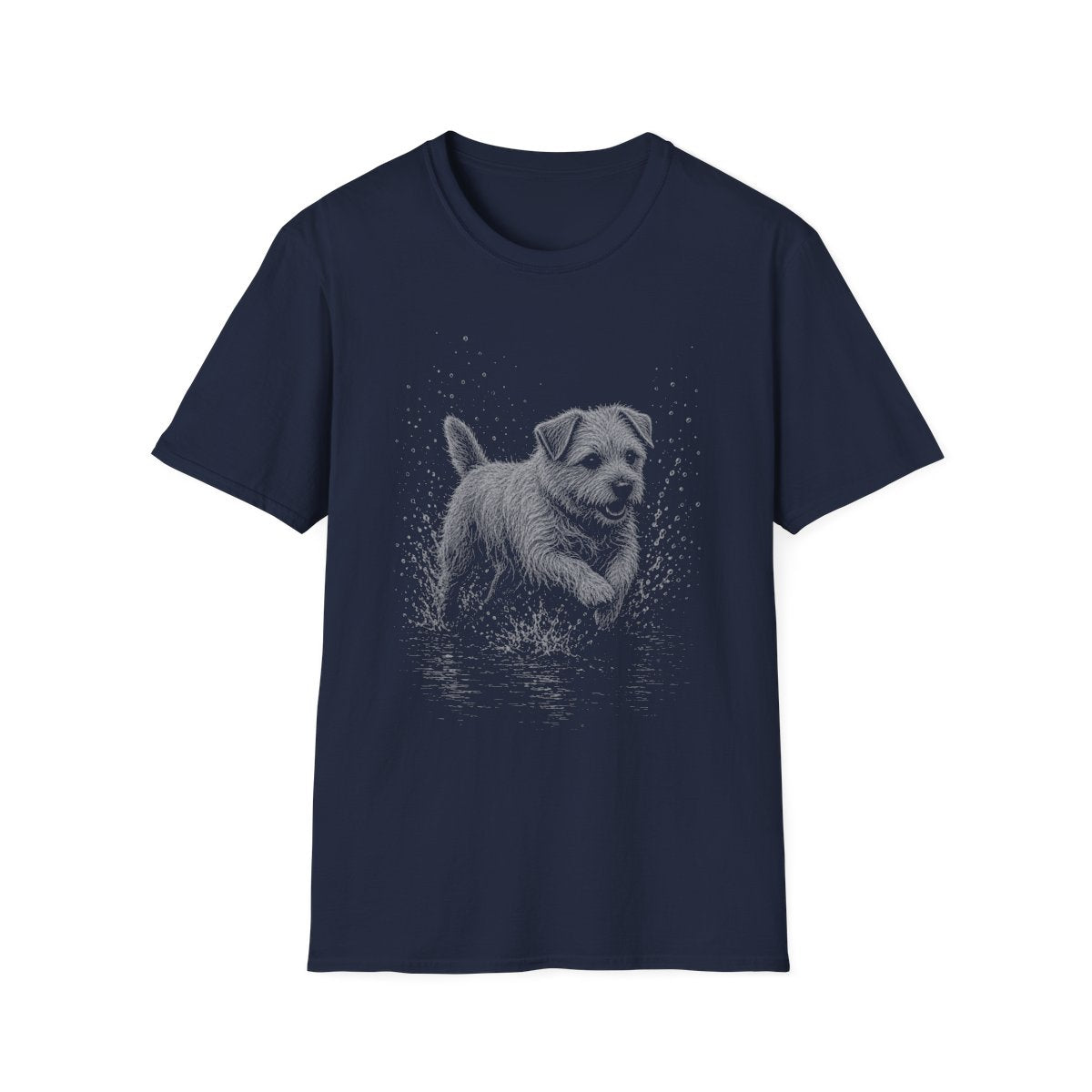 Norfolk Terrier Water Run Tee - Navy