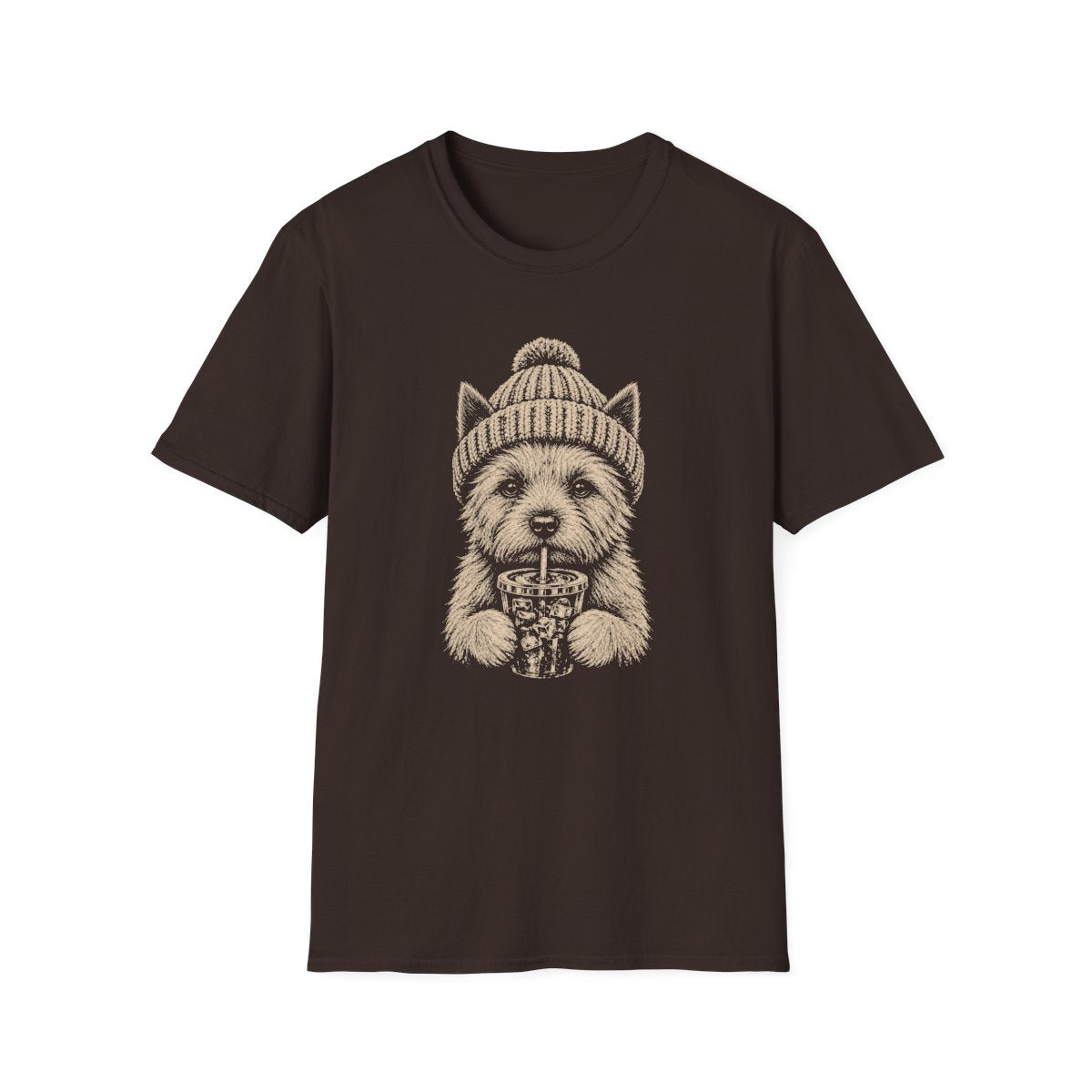 Norwich Terrier Cold Brew Tee - Dark Chocolate