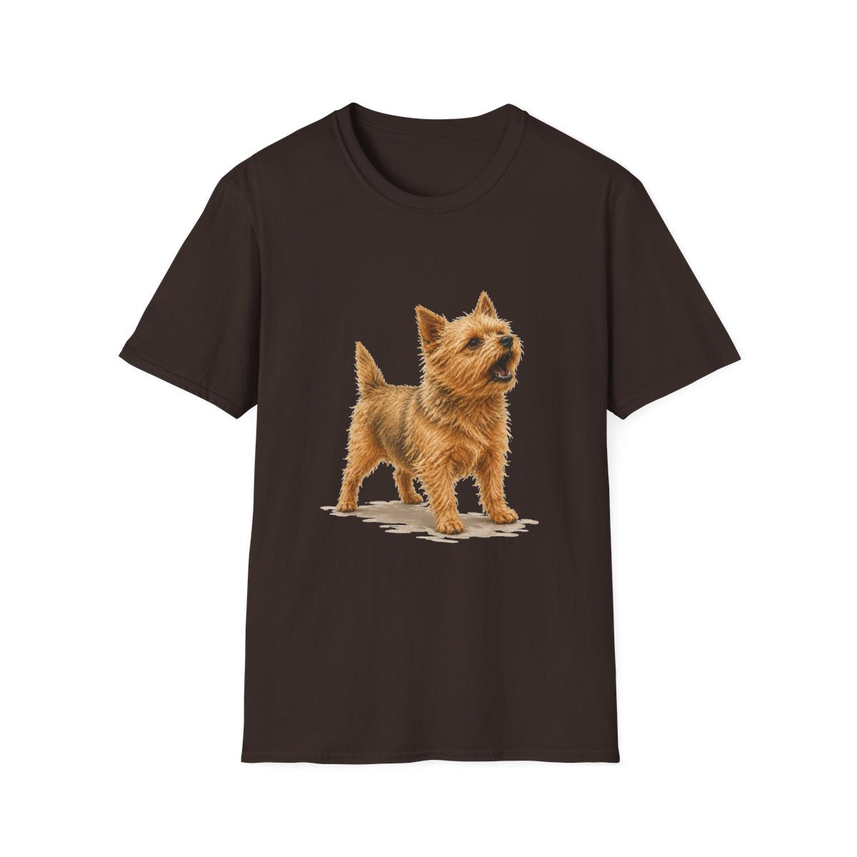 Norwich Terrier Head Of Security Tee - Dark Chocolate