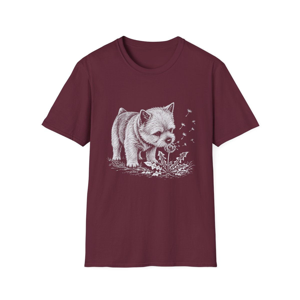 Norwich Terrier Make A Wish Tee - Maroon