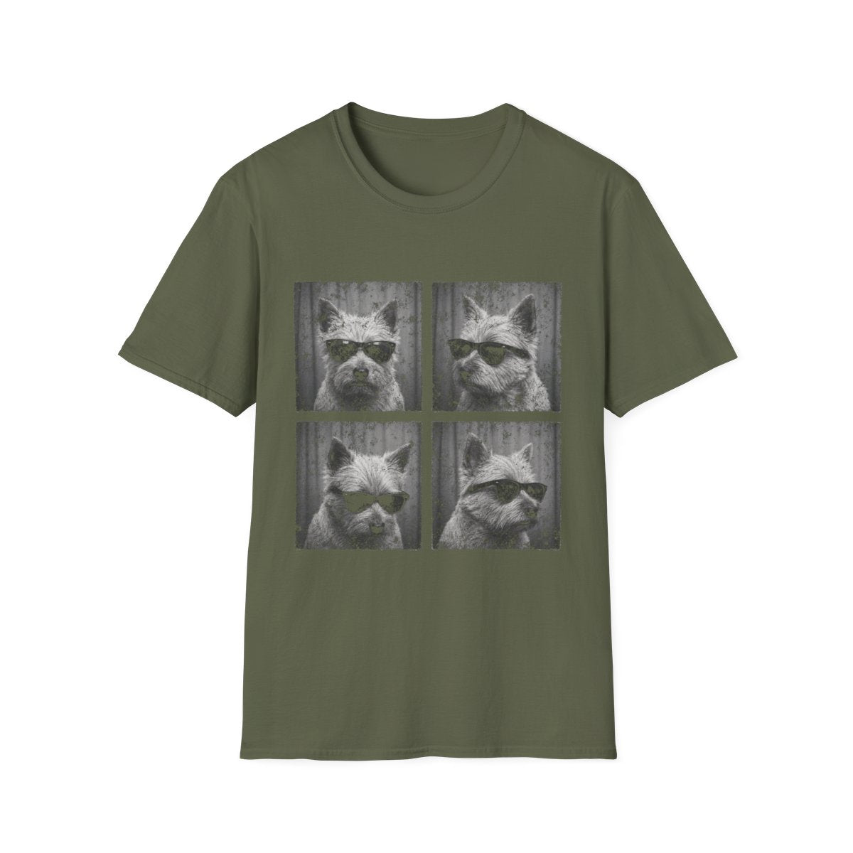 Norwich Terrier Photo Booth Tee - Military Green
