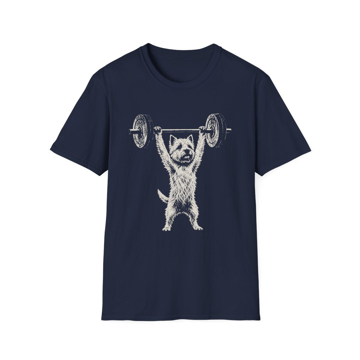 Norwich Terrier Powerlifting Tee - Navy