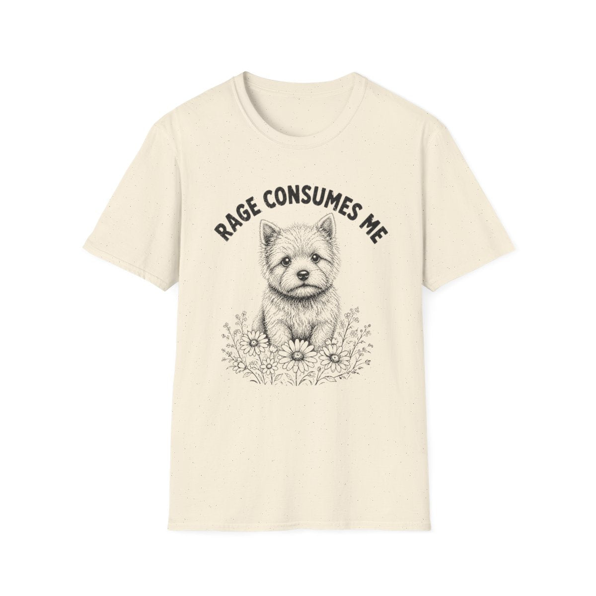 Norwich Terrier Rage Consumes Me Tee - Natural