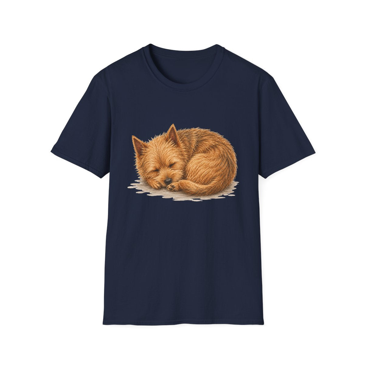 Norwich Terrier Rest At Last Tee - Navy