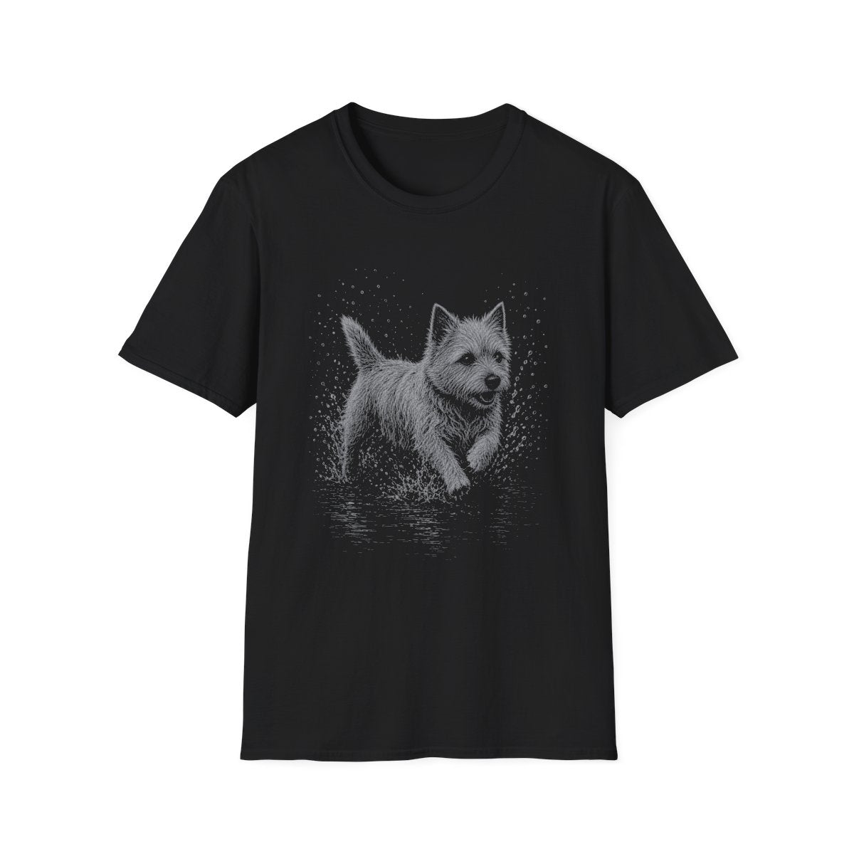 Norwich Terrier Water Run Tee - Black