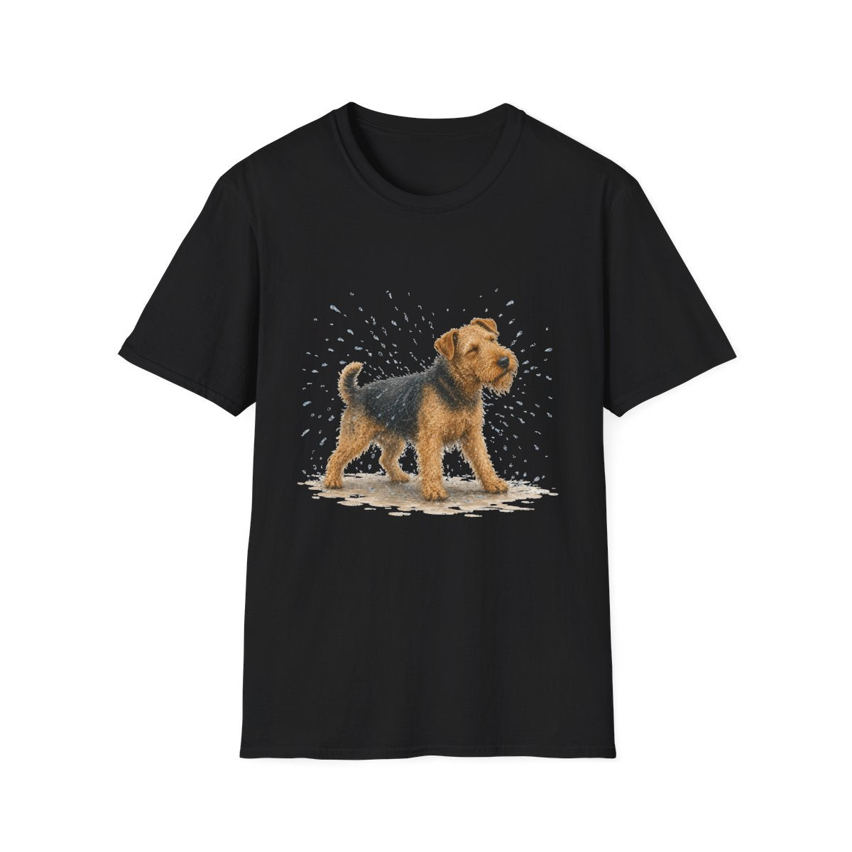 Not A Fan Of Bath Time Airedale Terrier Tee - Black