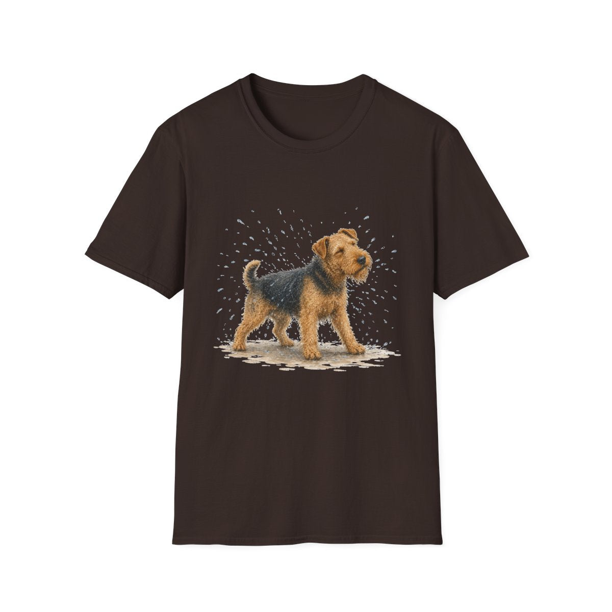Not A Fan Of Bath Time Airedale Terrier Tee - Dark Chocolate