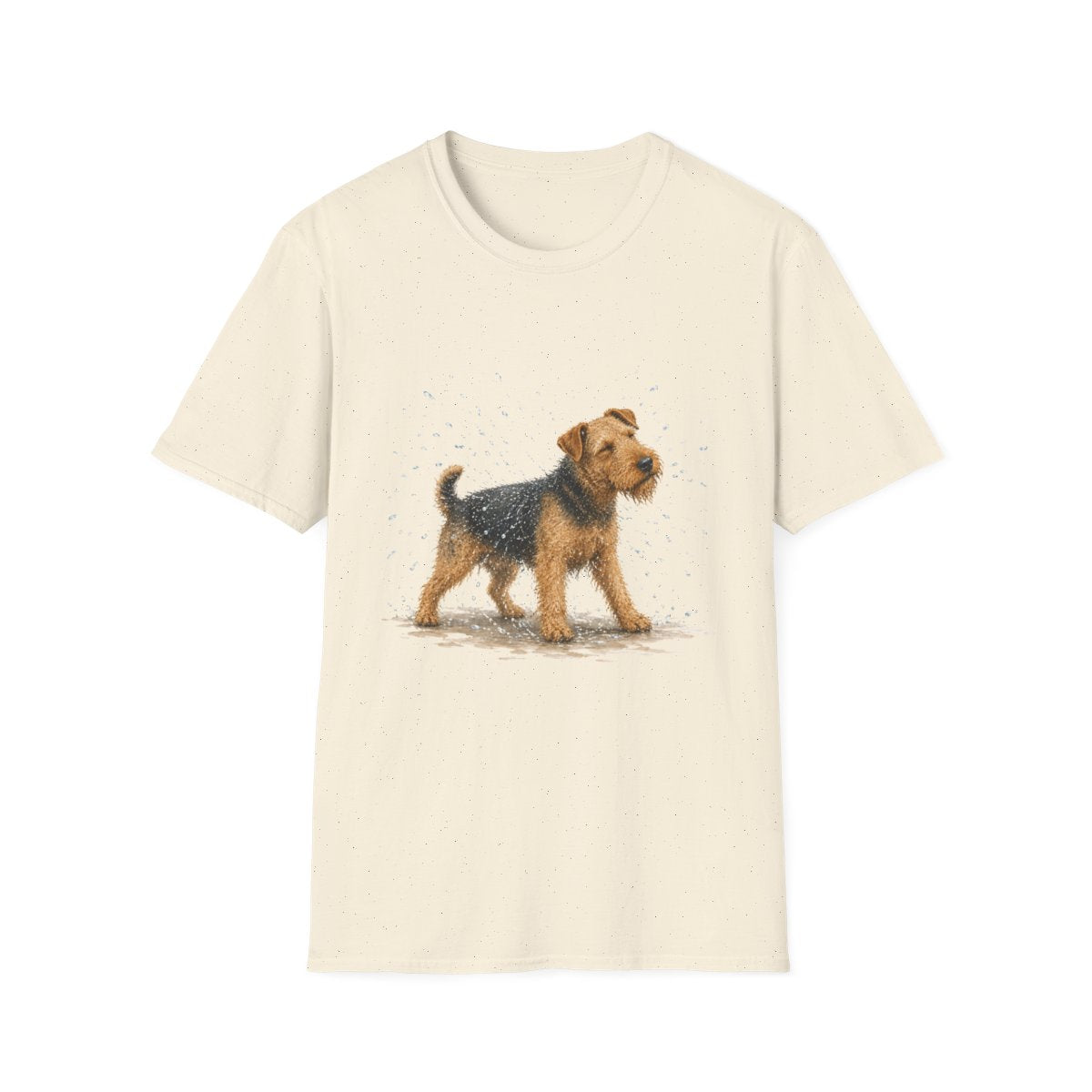 Not A Fan Of Bath Time Airedale Terrier Tee - Natural