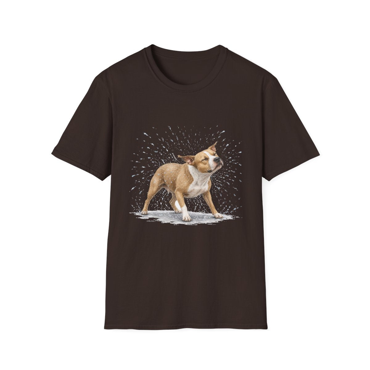 Not A Fan Of Bath Time American Pit Bull Terrier Tee - Dark Chocolate
