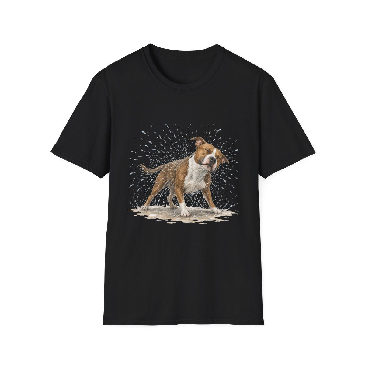 Not A Fan Of Bath Time American Staffordshire Terrier Tee - Black