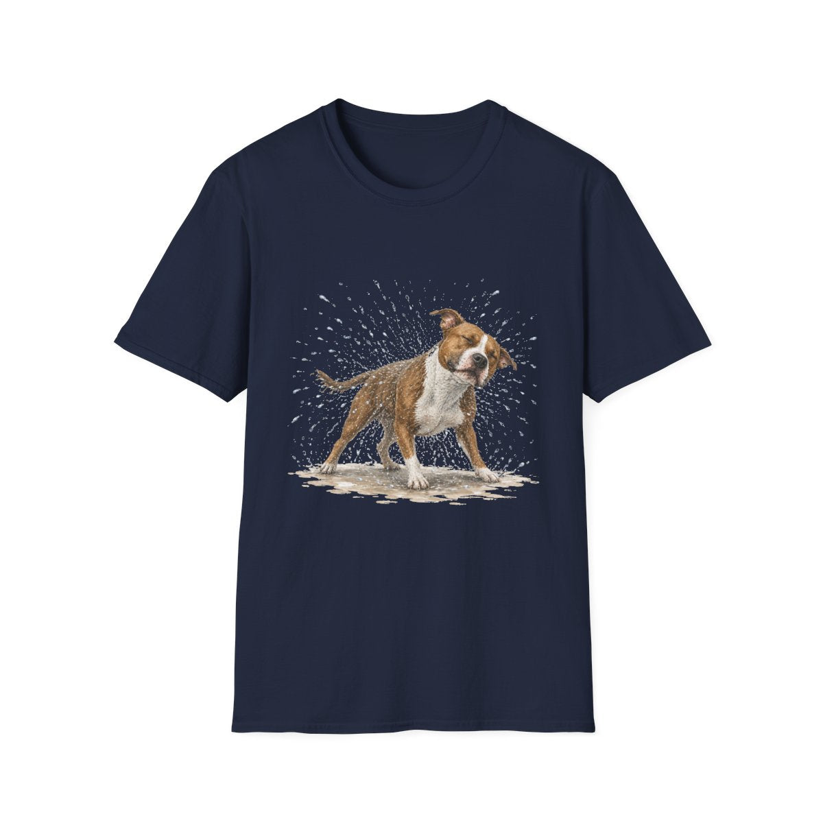 Not A Fan Of Bath Time American Staffordshire Terrier Tee - Navy