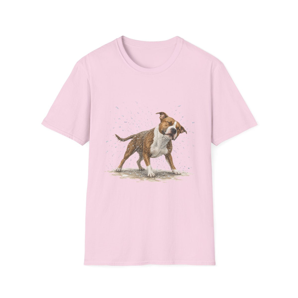 Not A Fan Of Bath Time American Staffordshire Terrier Tee - Light Pink