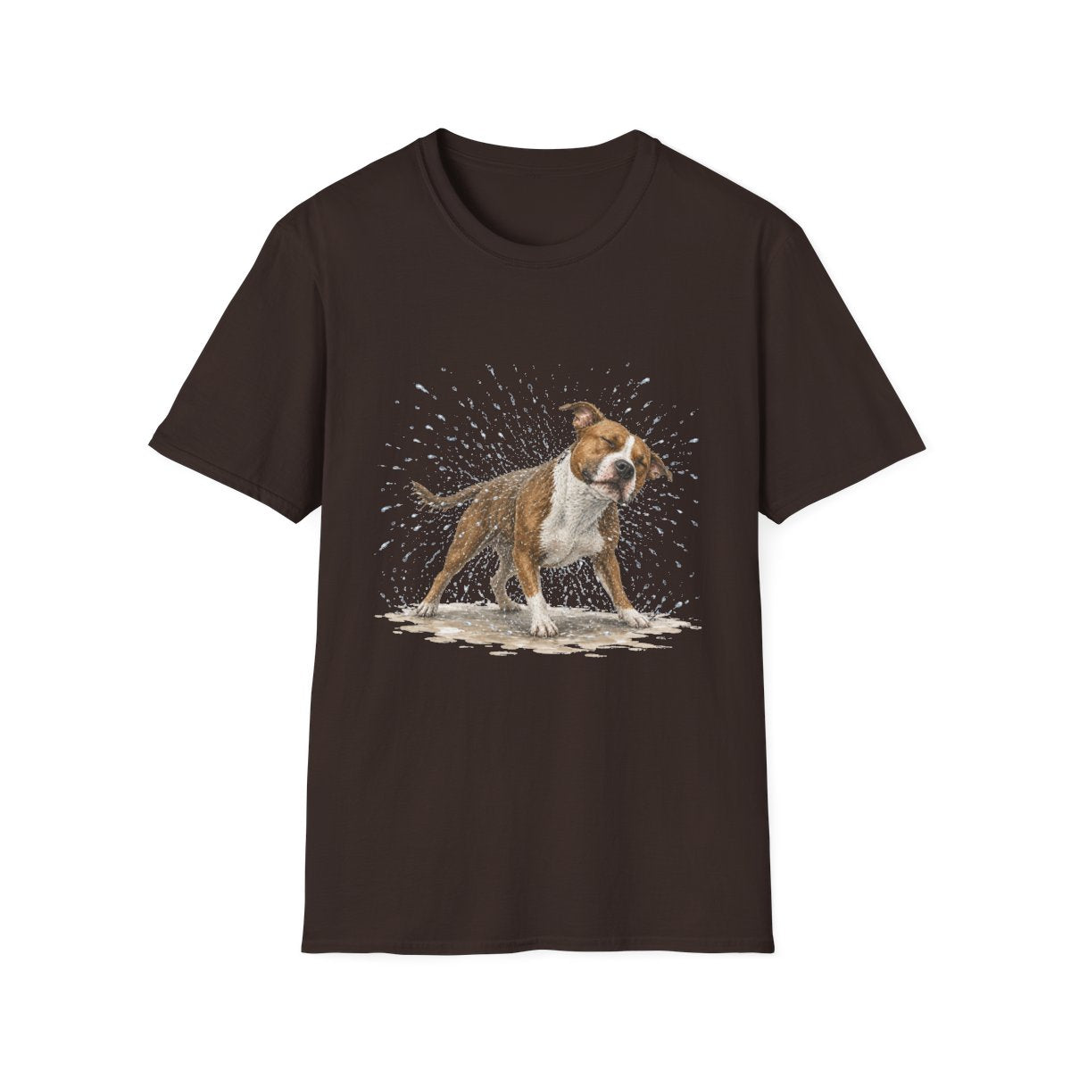 Not A Fan Of Bath Time American Staffordshire Terrier Tee - Dark Chocolate