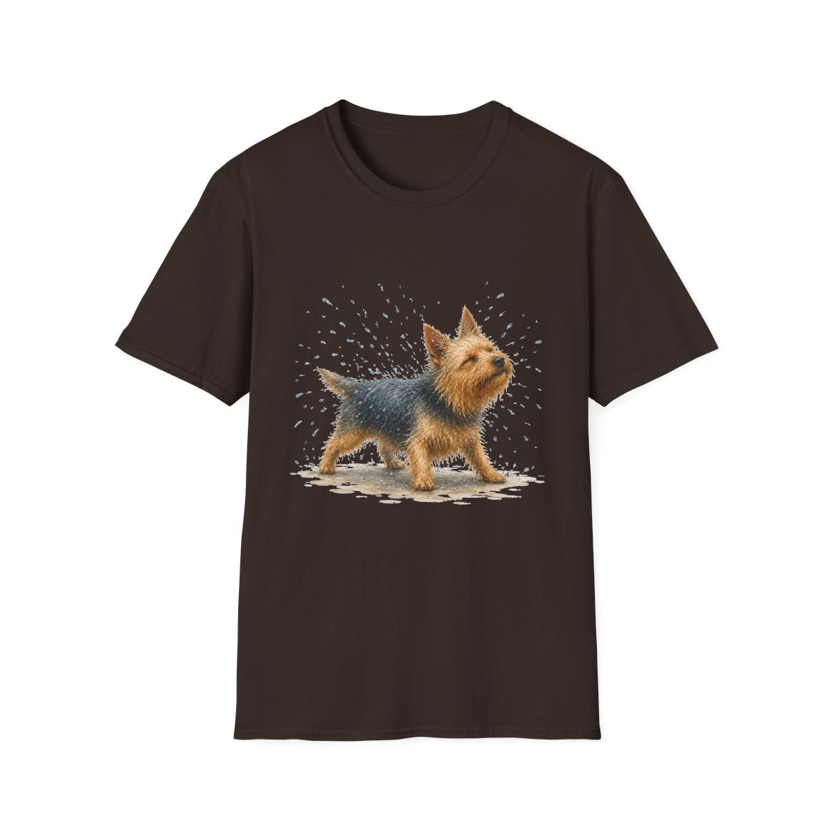 Not A Fan Of Bath Time Australian Terrier Tee - Dark Chocolate