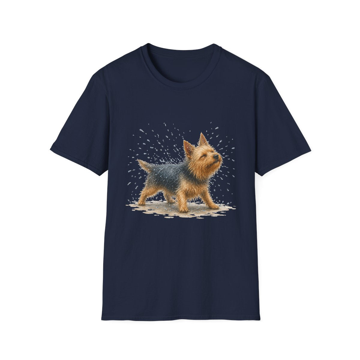 Not A Fan Of Bath Time Australian Terrier Tee - Navy