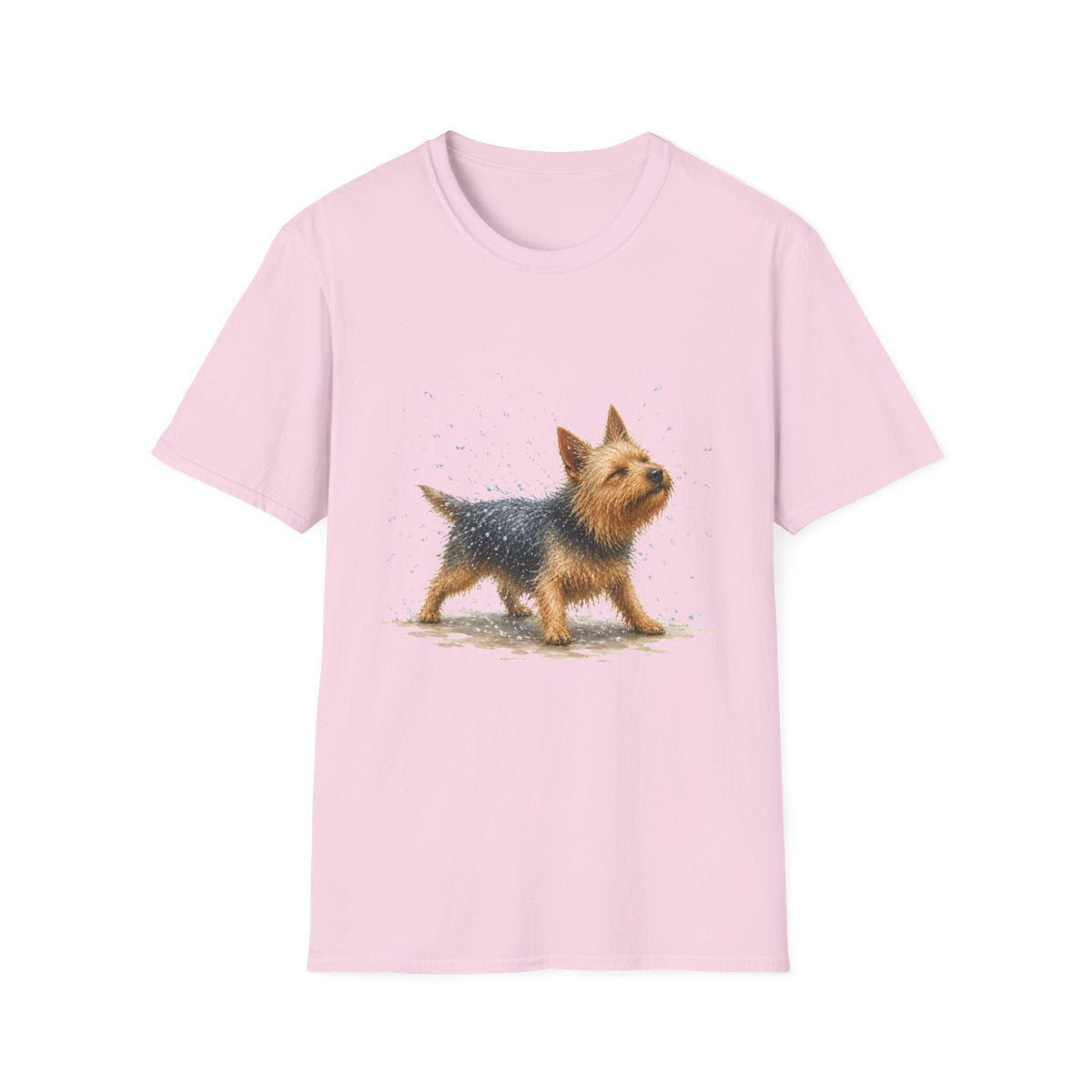 Not A Fan Of Bath Time Australian Terrier Tee - Light Pink