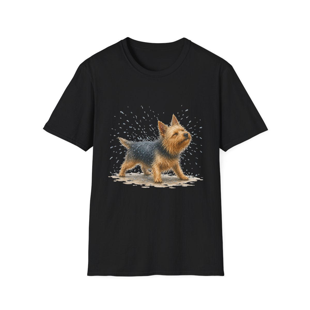 Not A Fan Of Bath Time Australian Terrier Tee - Black