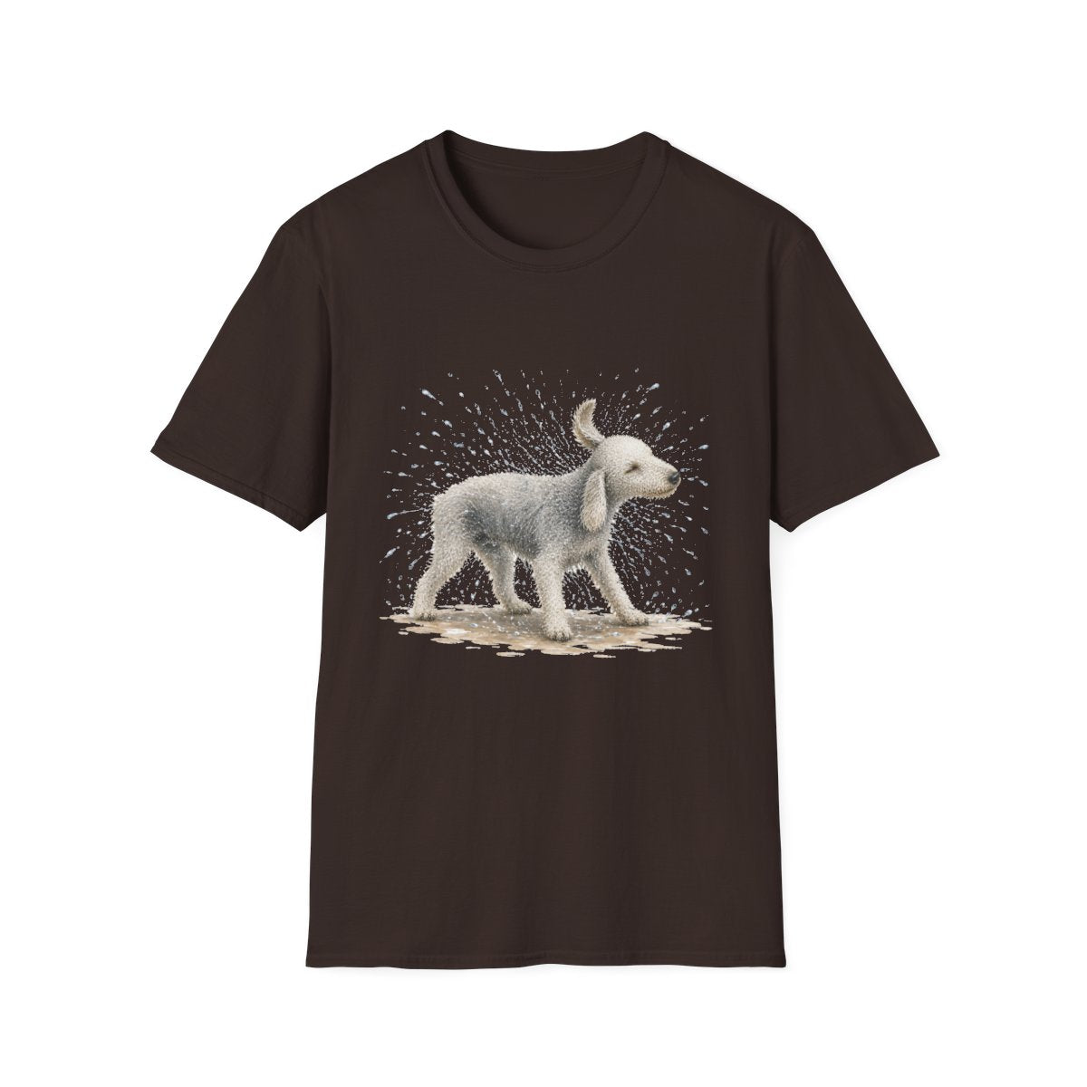 Not A Fan Of Bath Time Bedlington Terrier Tee - Dark Chocolate