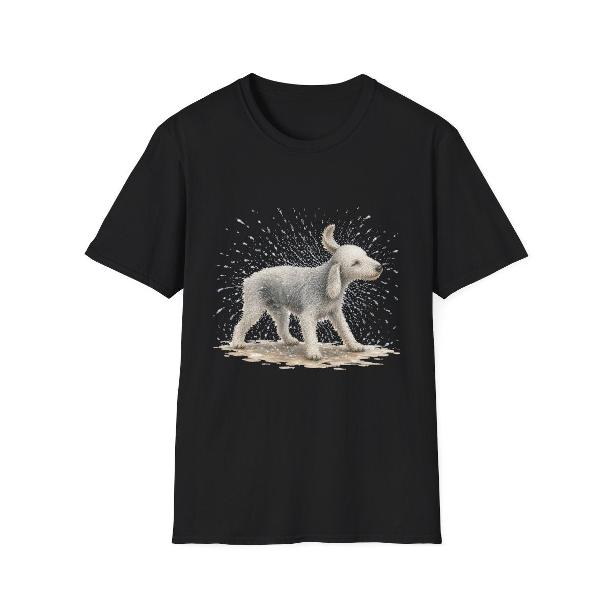 Not A Fan Of Bath Time Bedlington Terrier Tee - Black