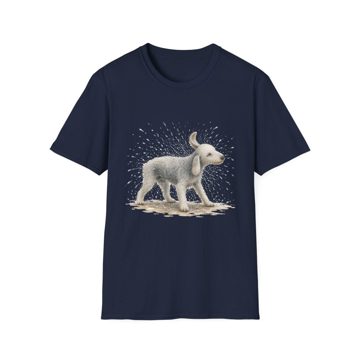 Not A Fan Of Bath Time Bedlington Terrier Tee - Navy