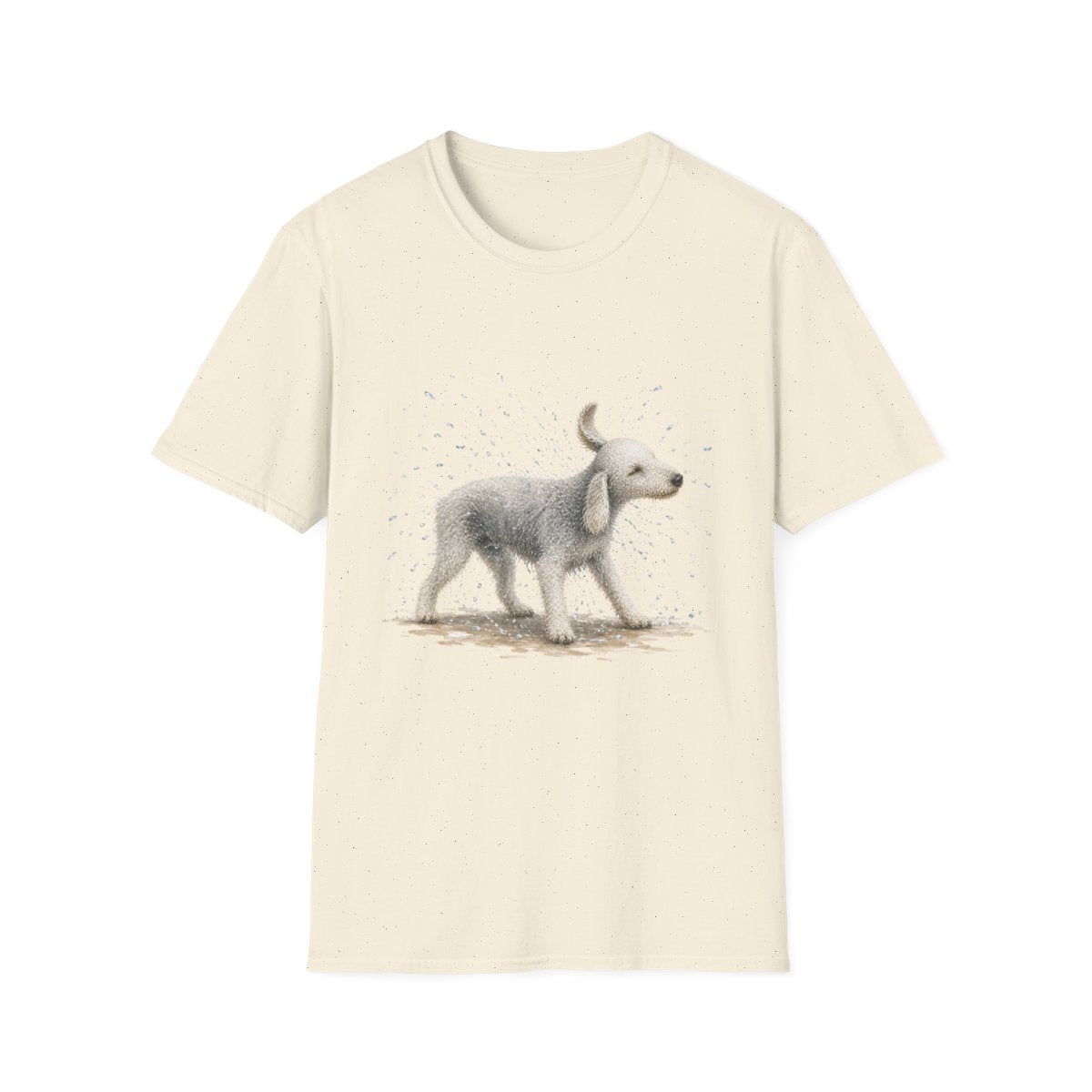 Not A Fan Of Bath Time Bedlington Terrier Tee - Natural