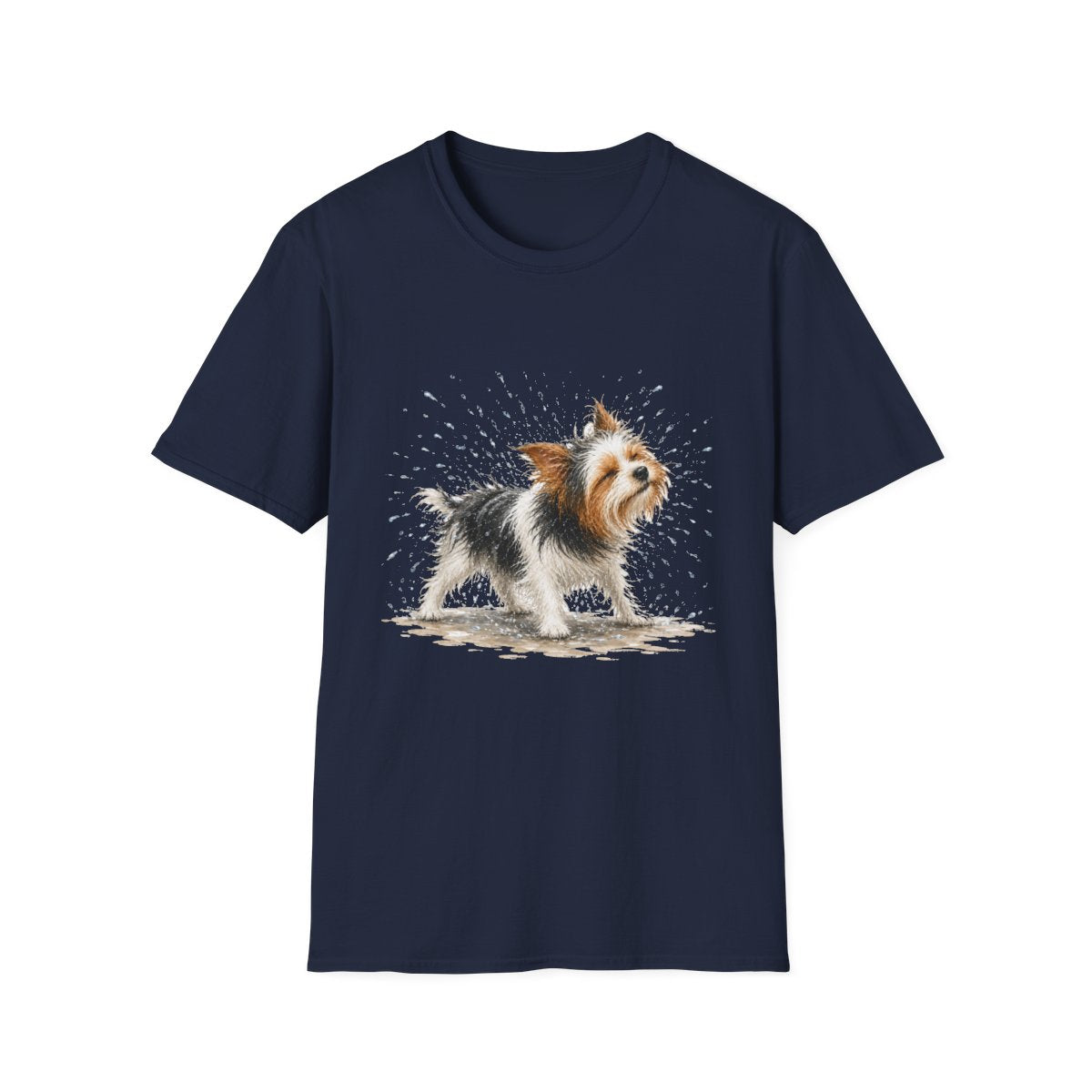 Not A Fan Of Bath Time Biewer Terrier Tee - Navy