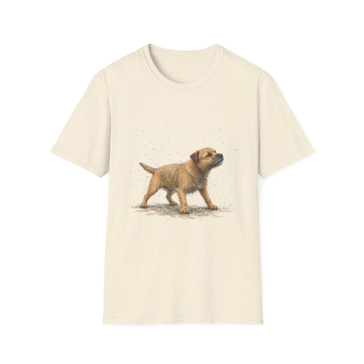 Not A Fan Of Bath Time Border Terrier Tee - Natural
