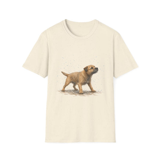Not A Fan Of Bath Time Border Terrier Tee - Natural