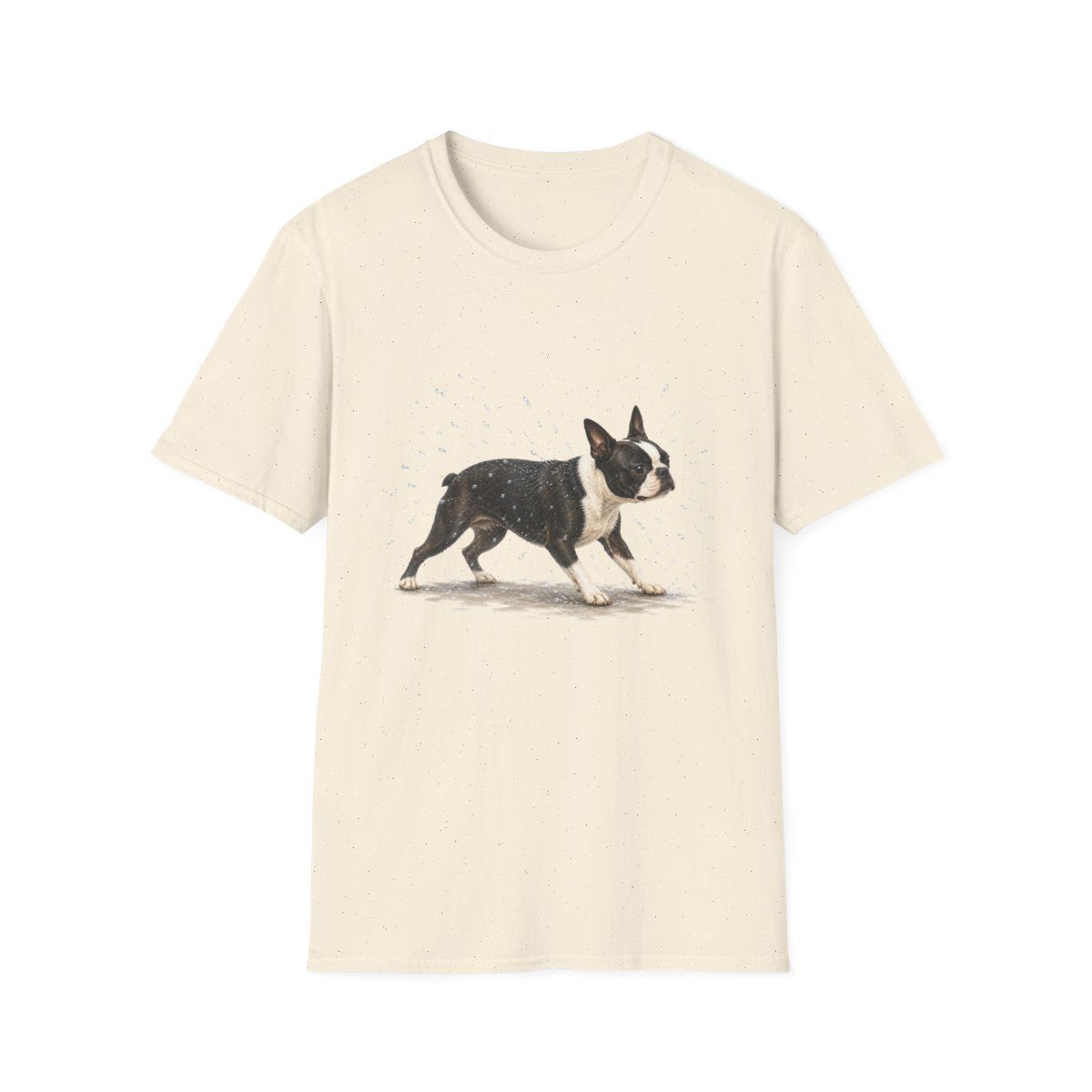 Not A Fan Of Bath Time Boston Terrier Tee - Natural