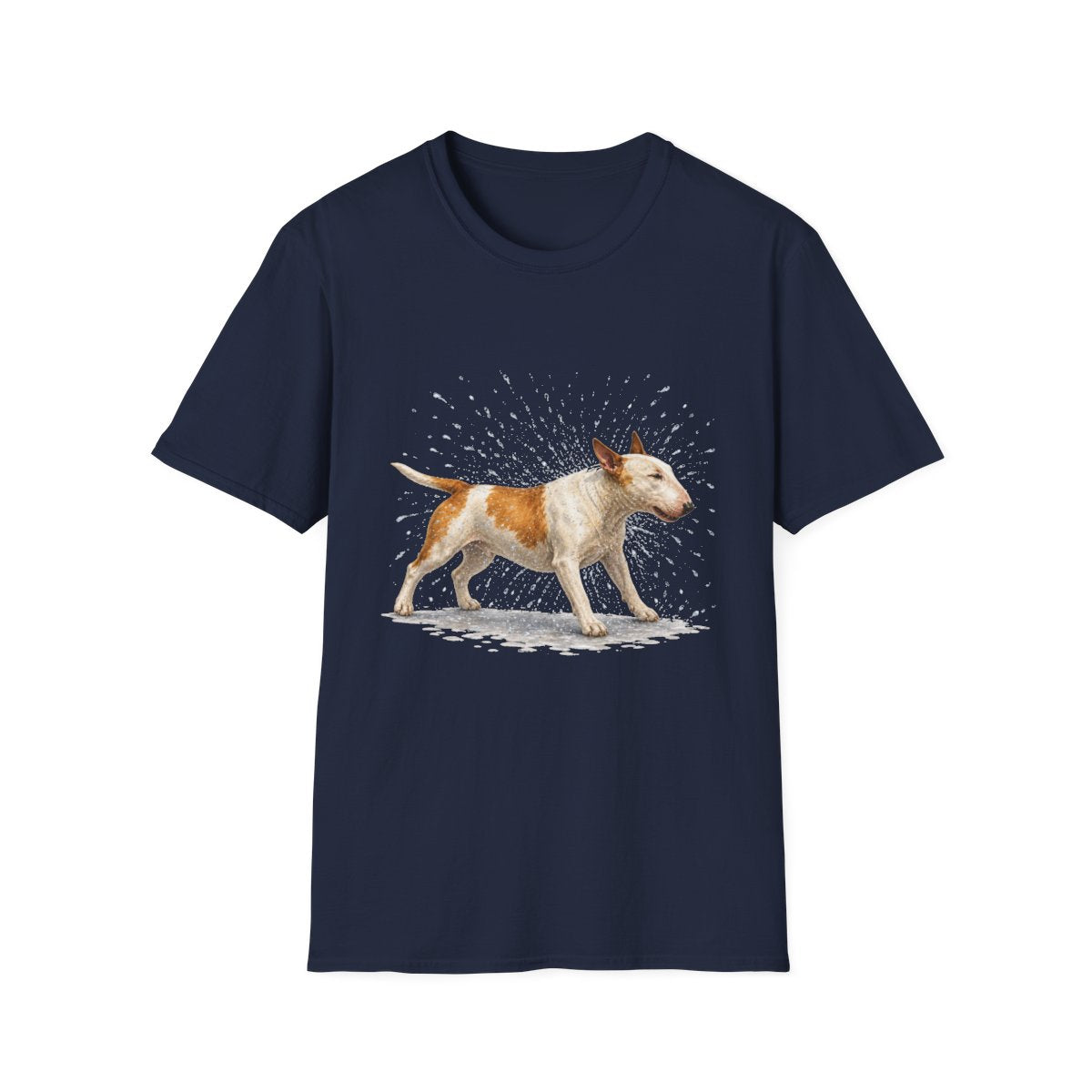 Not A Fan Of Bath Time Bull Terrier Tee - Navy