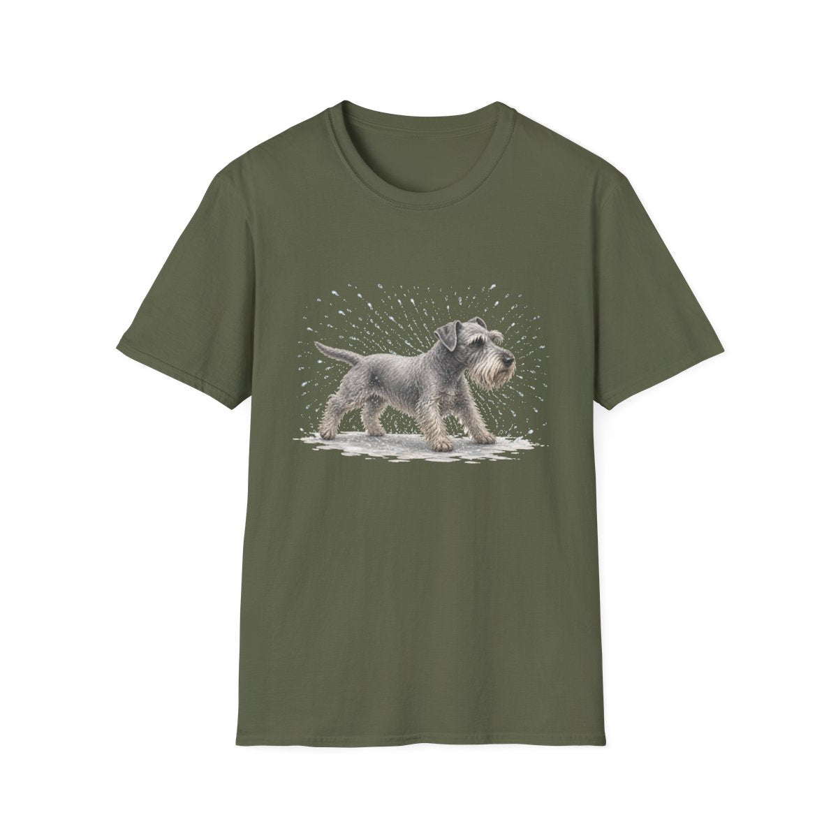 Not A Fan Of Bath Time Cesky Terrier Tee - Military Green