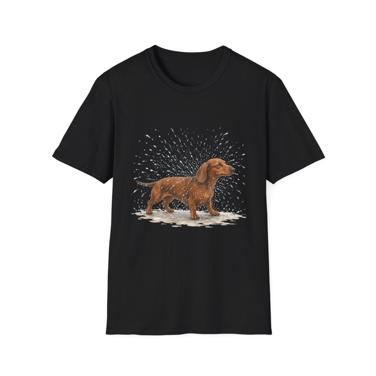 Not A Fan Of Bath Time Dachshund Tee - Black