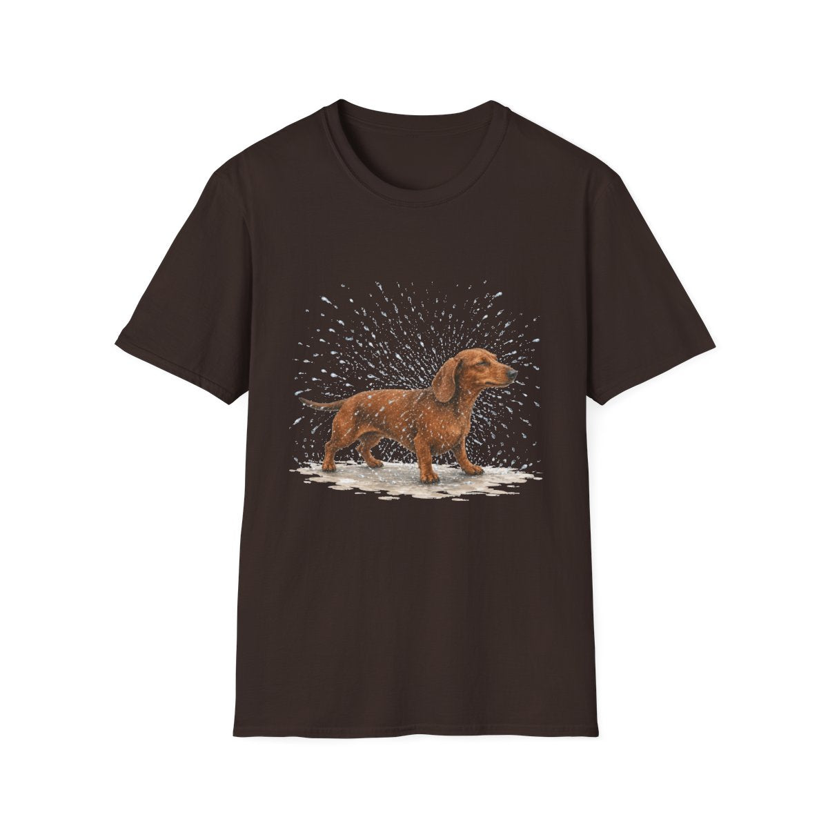 Not A Fan Of Bath Time Dachshund Tee - Dark Chocolate