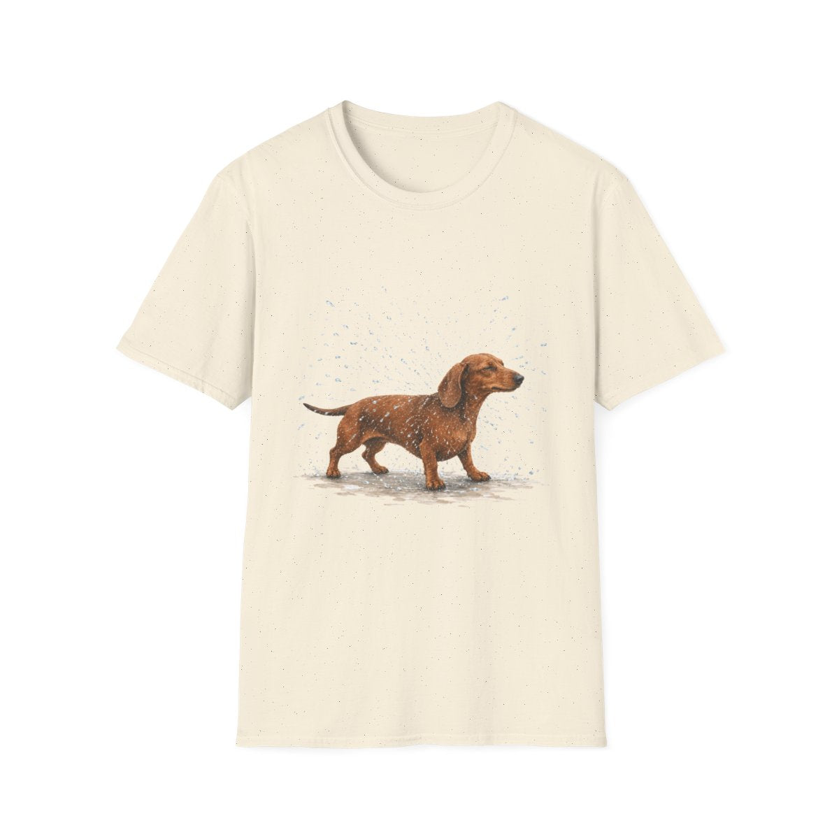 Not A Fan Of Bath Time Dachshund Tee - Natural