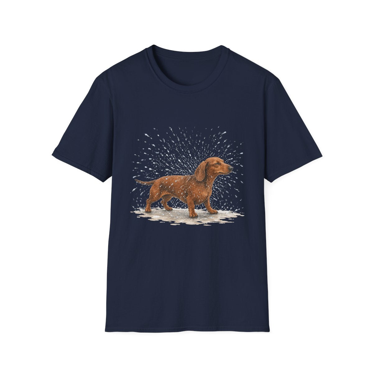 Not A Fan Of Bath Time Dachshund Tee - Navy